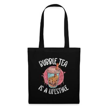 Boba Tea Boules de thé Rafraîchissement - Sac en tissu - noir - Devant