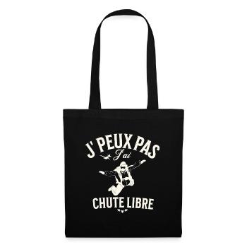 Humour Liberté Parachutiste Illustration - Sac en tissu - noir - Devant