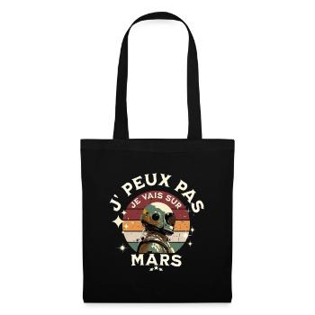 Astronautenschiff auf dem Mars - Stoffbeutel - Schwarz - Vorne