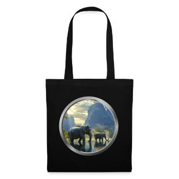 Elephant Animal - 2 - Tote Bag - black - Front