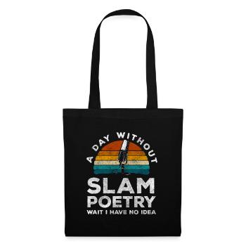 Poetry Slam Hipster Dichter - Stoffbeutel - Schwarz - Vorne