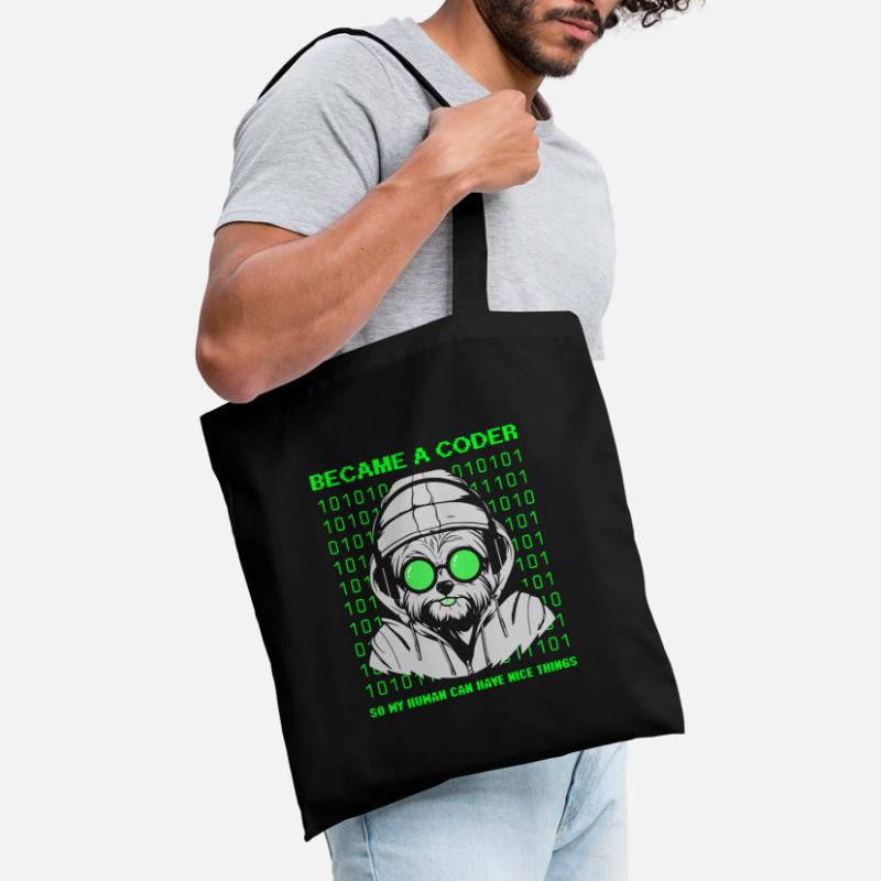 Became a Coder – Cyber Dog Binary Stoffbeutel