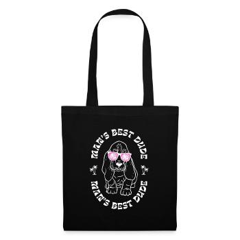 Man’s Best Dude – Cooler Hund mit Sonnenbrille - Stoffbeutel - Schwarz - Vorne