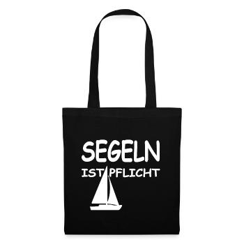 Segeln  - Stoffbeutel - Schwarz - Vorne