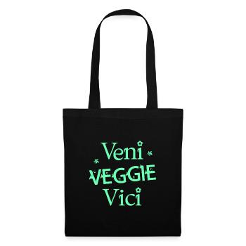 VENI VEGGIE VICI (vegan, végétarien) - Sac en tissu - noir - Devant