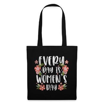 Frauentag Feiertag Frauenrechte Ehrentag - Stoffbeutel - Schwarz - Vorne