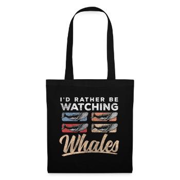 Whales Creatures Water Favorite Animal - Tote Bag - black - Front