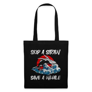 Orque baleine à bosse Conservation des espèces de poissons - Sac en tissu - noir - Devant
