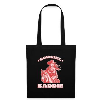 Western Baddie on the Horse - Tote Bag - black - Front