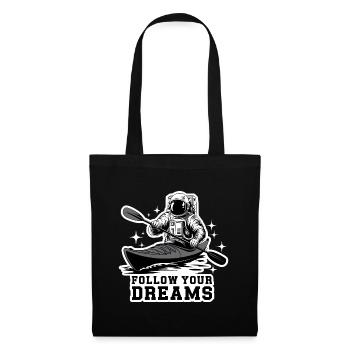 Kayak Astronaute Suivez vos rêves - Sac en tissu - noir - Devant