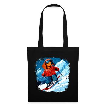 Dachshund Ski - Tote Bag - black - Front