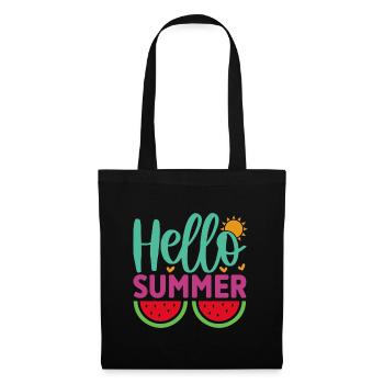 Hallo Sommer - Stoffbeutel - Schwarz - Vorne