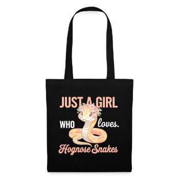 Juste une fille qui aime les serpents à nez plat - Sac en tissu - noir - Devant