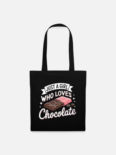 Just a Girl Who Loves Chocolate - Tote Bag - black
