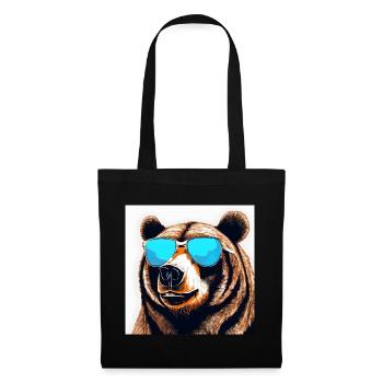 Bear with Sunglasses Pop Art - Tote Bag - black - Front