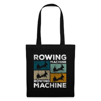 Rameur rameur hardcore - Sac en tissu - noir - Devant
