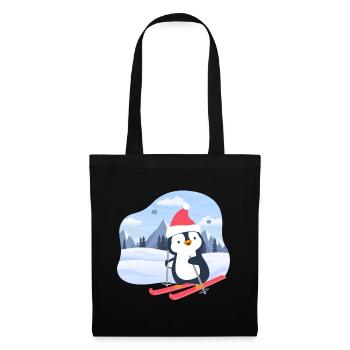 Little penguin skiing - Tote Bag - black - Front