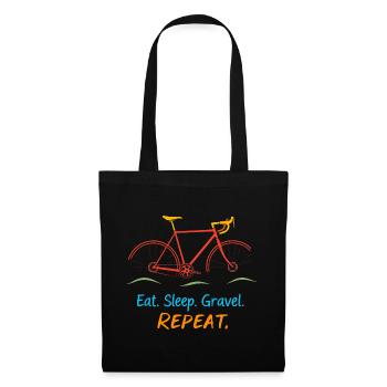 Eat sleep gravel repeat - Tote Bag - black - Front