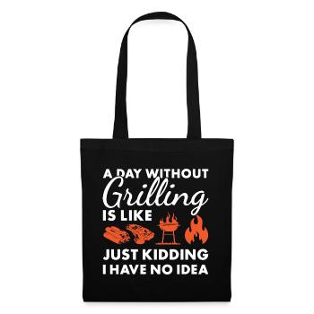 Griller A Day Without Grilling - Stoffbeutel - Schwarz - Vorne