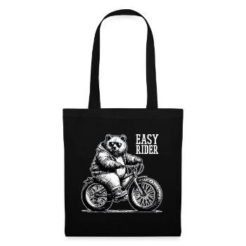 Fatbike Bear Bicycle Fat Tire Cool Gift - Tote Bag - black - Front