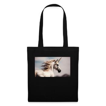 Licorne - Sac en tissu - noir - Devant