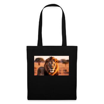 Lion - Sac en tissu - noir - Devant