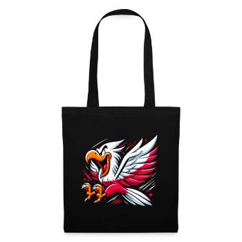 Polska Polen Adler Flagge Cartoon Geschenk - Stoffbeutel - Schwarz - Vorne