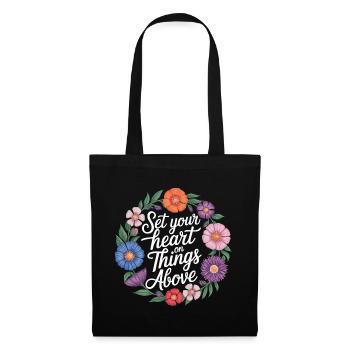 Set Your Heart On Things Above 3 - Stoffbeutel - Schwarz - Vorne