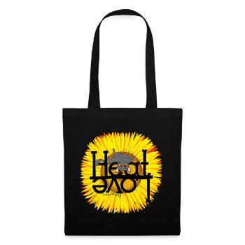 Chat d’été Chaleur Amour - Sac en tissu - noir - Devant