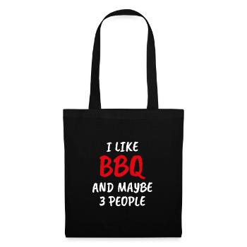 I Like BBQ And Maybe 3 People - Tote Bag - black - Front