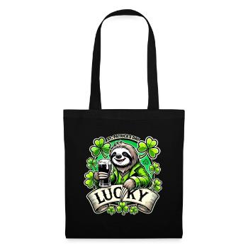 St. Patrick's Day Leprechaun Sloth Happy - Tote Bag - black - Front