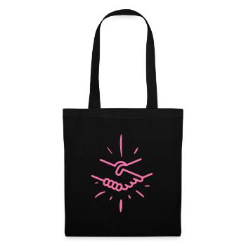 Handshake Hand Friendship Friends - Tote Bag - black - Front
