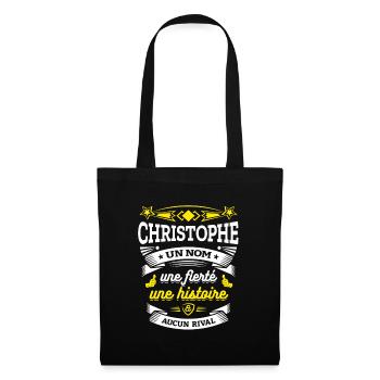 CHRISTOPHE UN NOM UNE FIERTÉ AUCUN RIVAL - Sac en tissu - noir - Devant