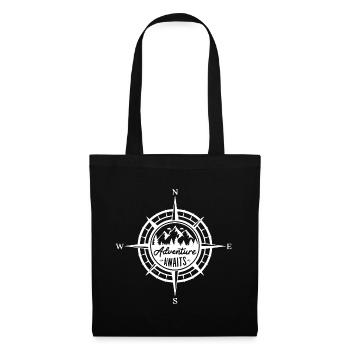 Mountains - Adventure Awaits - Tote Bag - black - Front