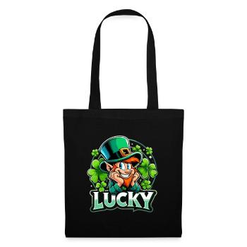 Saint-Patrick Leprechaun Leprechaun Leprechaun Happy - Sac en tissu - noir - Devant