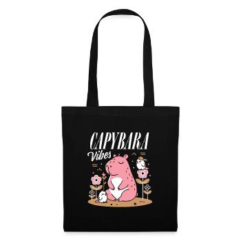Ambiance détendue de Capybara - Sac en tissu - noir - Devant