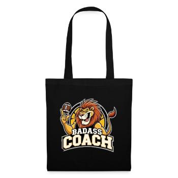 Knallharter Trainer Coach Löwe Football Geschenk - Stoffbeutel - Schwarz - Vorne