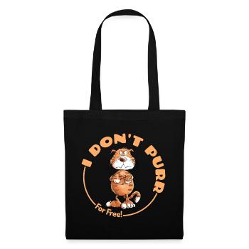 , je ne ronronne pas, chat disant chats - Sac en tissu - noir - Devant