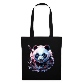 Panda ninja maléfique - Sac en tissu - noir - Devant