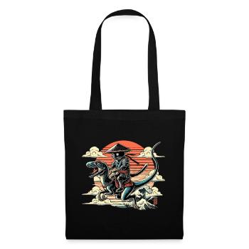 Ninja Cat Raptor Dino Cone Hat Gift - Tote Bag - black - Front