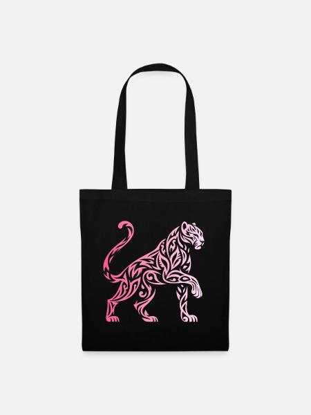 Gradient Tribal Panther - Stoffbeutel - Schwarz