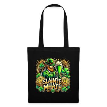 St. Patrick's Day Slainte Mhath Bitcoin Gift - Tote Bag - black - Front