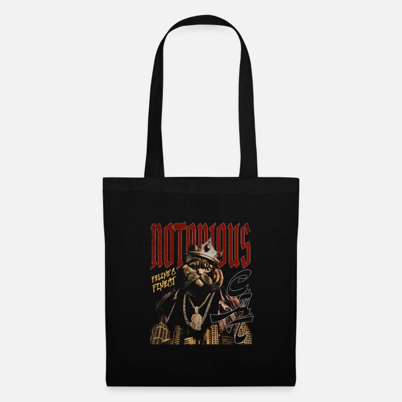 Notorious Cat – Hip-Hop Katze - Stoffbeutel - Schwarz