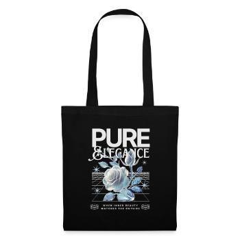 Pure & Elegance – Futuristische Rose - Stoffbeutel - Schwarz - Vorne