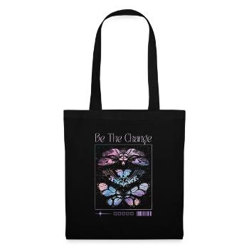 Soyez le changement – Transformation du papillon - Sac en tissu - noir - Devant