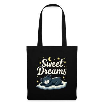 Teddy Bear Sweet Dreams Chemise de nuit officielle - Sac en tissu - noir - Devant