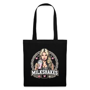 Milchshake blonde Frau Blondine Geschenk - Stoffbeutel - Schwarz - Vorne