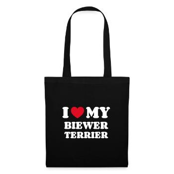 I Love My Biewer Terrier - Tote Bag - black - Front