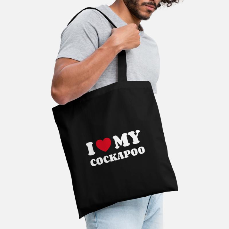 J'aime mon Cockapoo Cockerdoodle Cockerpoo Sac en tissu