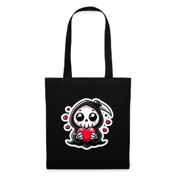 Amour mignon de la faucheuse - Sac en tissu - noir - Devant